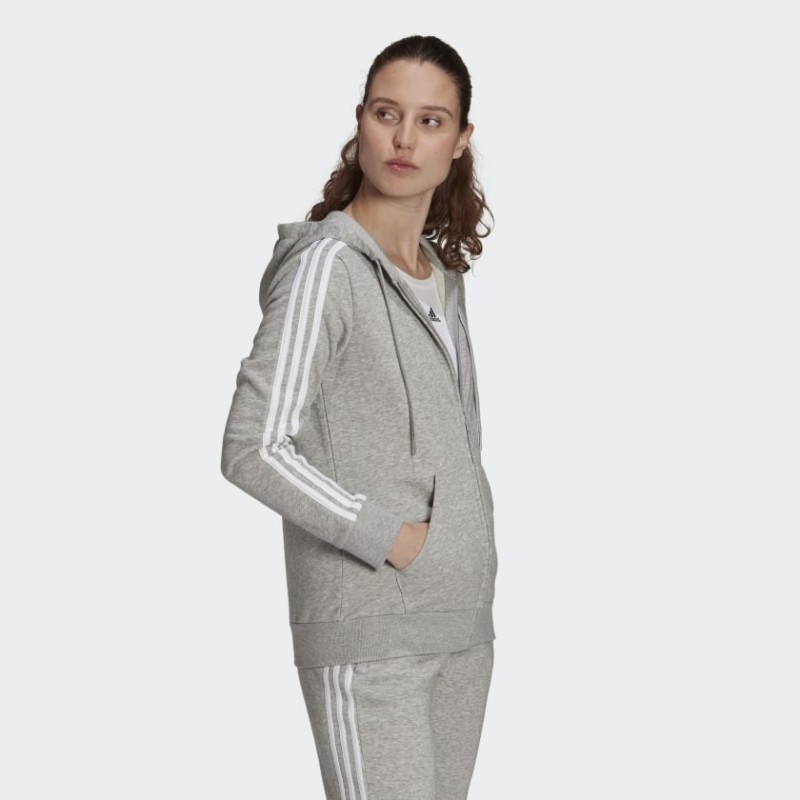 Chaqueta Adidas Con Capucha Essentials French Terry 3 Bandas