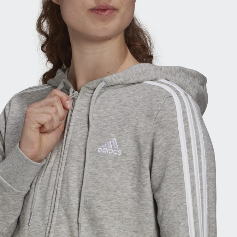 Chaqueta Adidas Con Capucha Essentials French Terry 3 Bandas