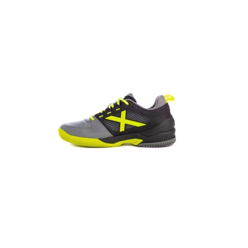 Zapatillas Padel Munich Atomik 09 Negro Gris Amarillo Fluor