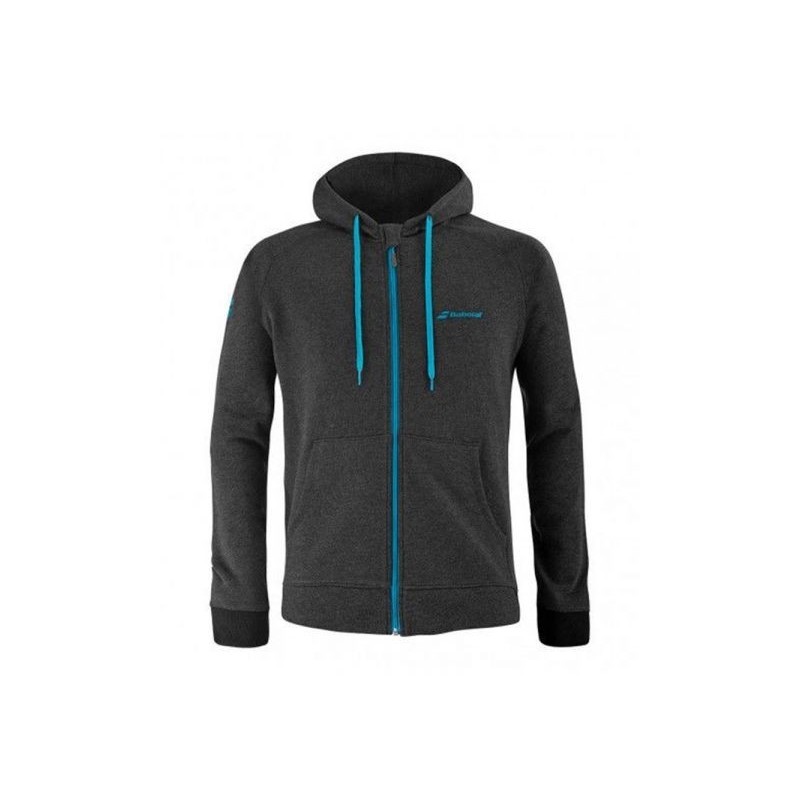 SUDADERA BABOLAT CREMALLERA NEGRO JASPEADO Exercise Hood Jacket