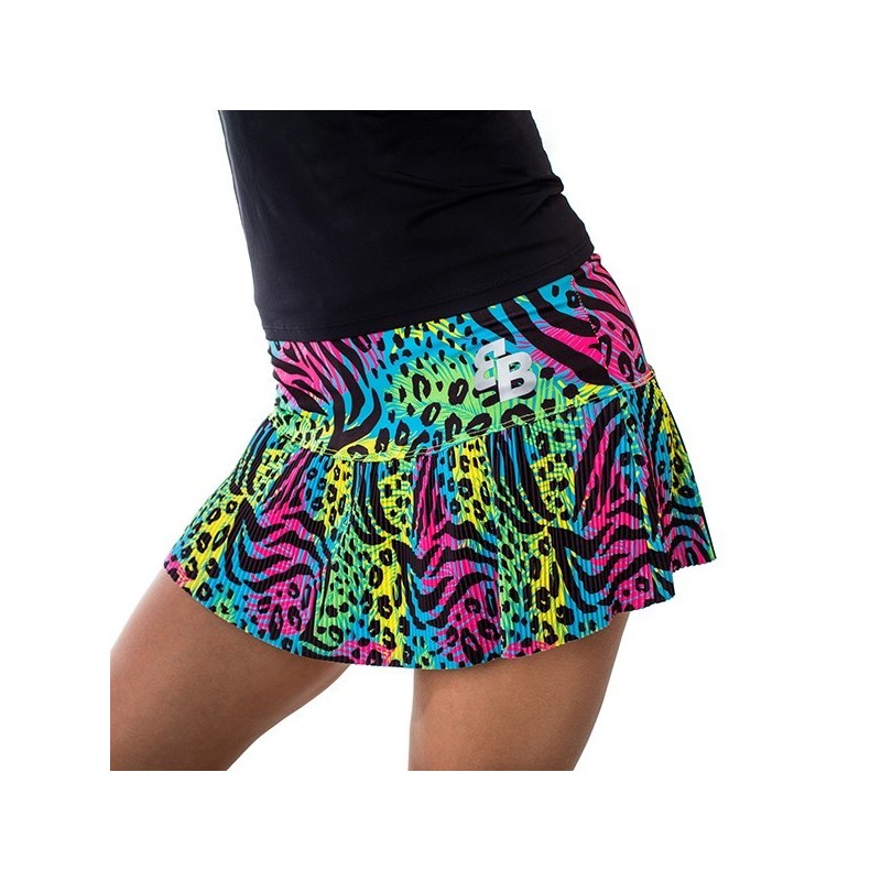 Falda Básica Plisada Print Savage