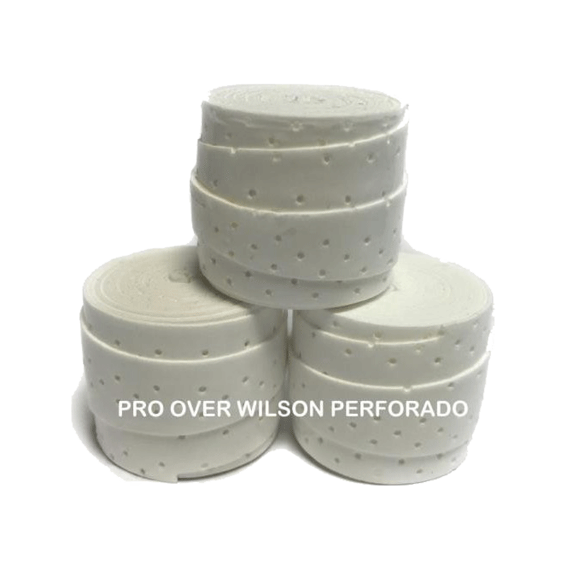 Pro overgrips Wilson Perforado Blanco