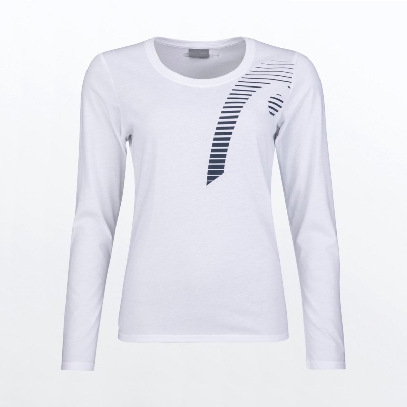 CAMISETA HEAD CLUB 21 LINDA LS W BLANCA