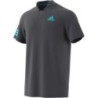 POLO ADIDAS CLUB 3-STRIPE COLOR GREY SIX/PULSE AQUA