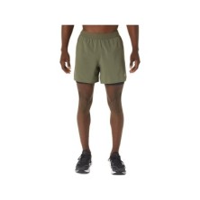 PANTALON ASICS ROAD 2-N-1 5IN SHORT Color: Mantle Green/Performance Black