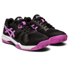 zapatillas asics gel-padel pro 5 color: black/lavender glow