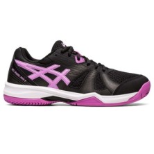 zapatillas asics gel-padel pro 5 color: black/lavender glow