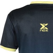 Camiseta Pádel Hombre Pro Azul Y Lima