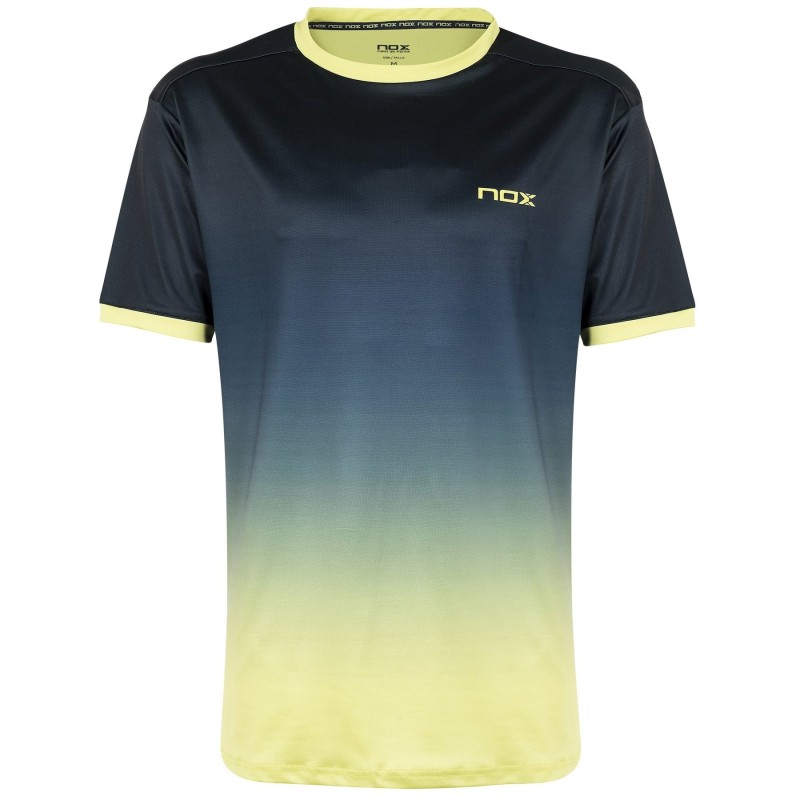 Camiseta Pádel Hombre Pro Azul Y Lima